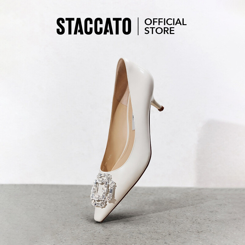 Staccato Women's Pumps Sugar Cube Shoes Leather Shoes EA217 ราคา 4,236 บาท*ส่งฟรี