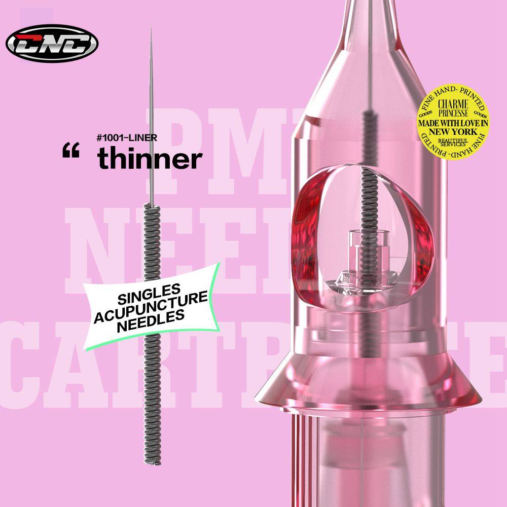 10 cái kim xăm cnc kim xăm hình tròn máy tạo bóng 0.2/0.25/0.3/0.35mm kim trang điểm lông mày 1rl 3rl 5rl máy xăm