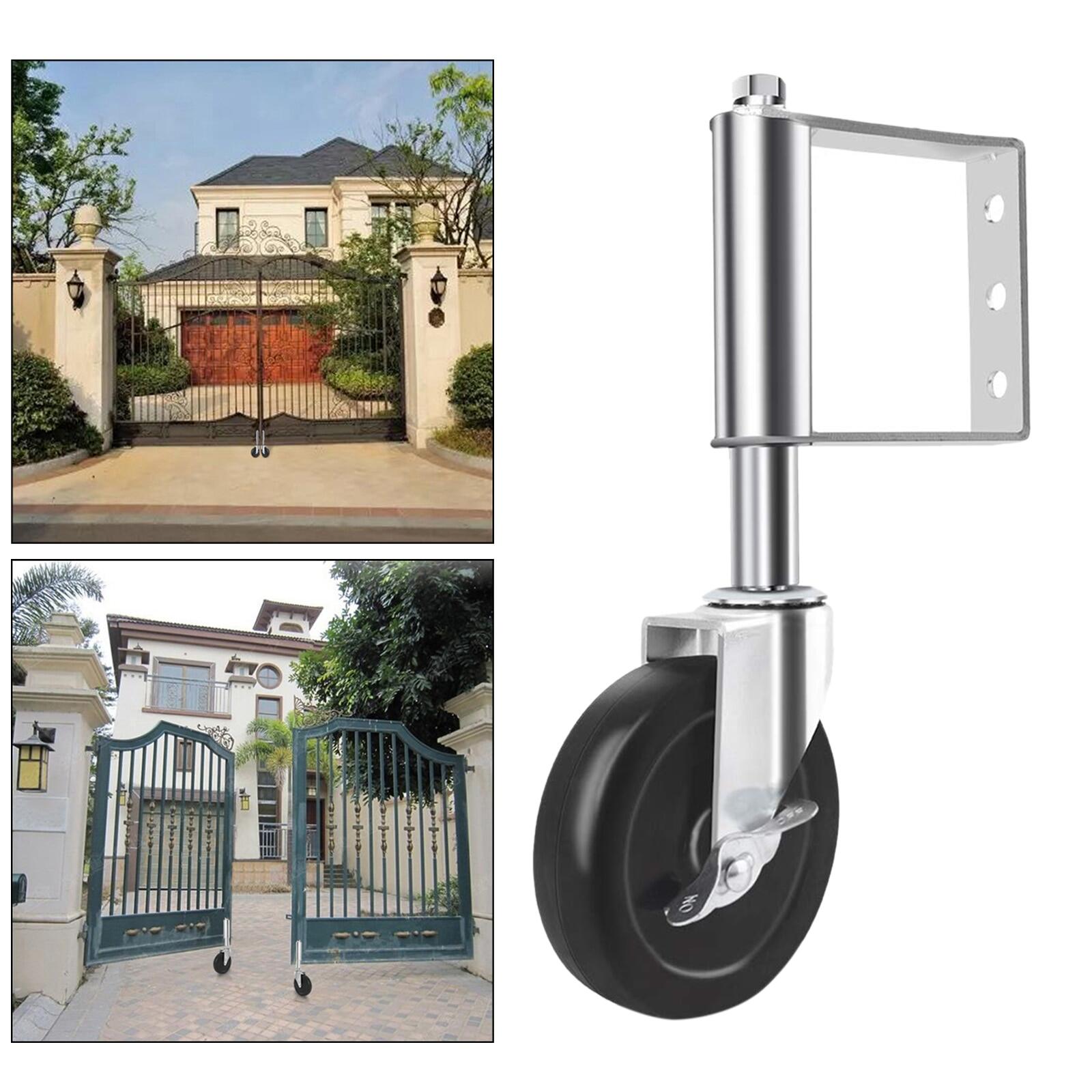 Spring Loaded Fences Door Gate Caster Gate Wheel Tool Silver