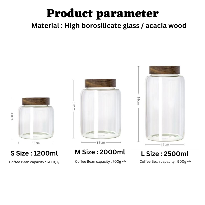 Tarro de cristal con tapa de madera hermético para alimentos_voghion.com