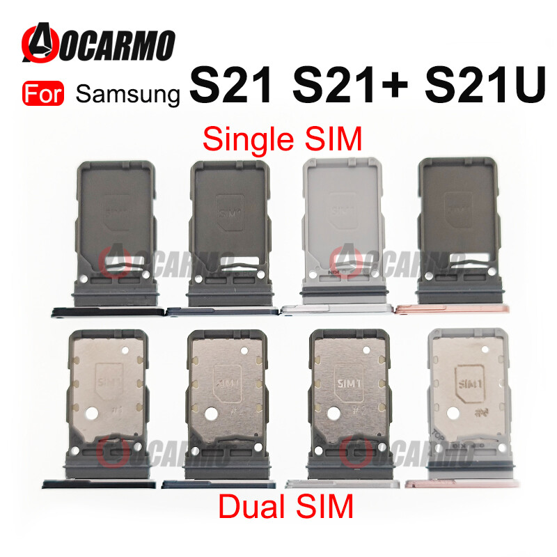 Khay sim thẻ sim đơn kép cho samsung galaxy s21 plus s21 + s21u s21 ultra phụ kiện thay thế