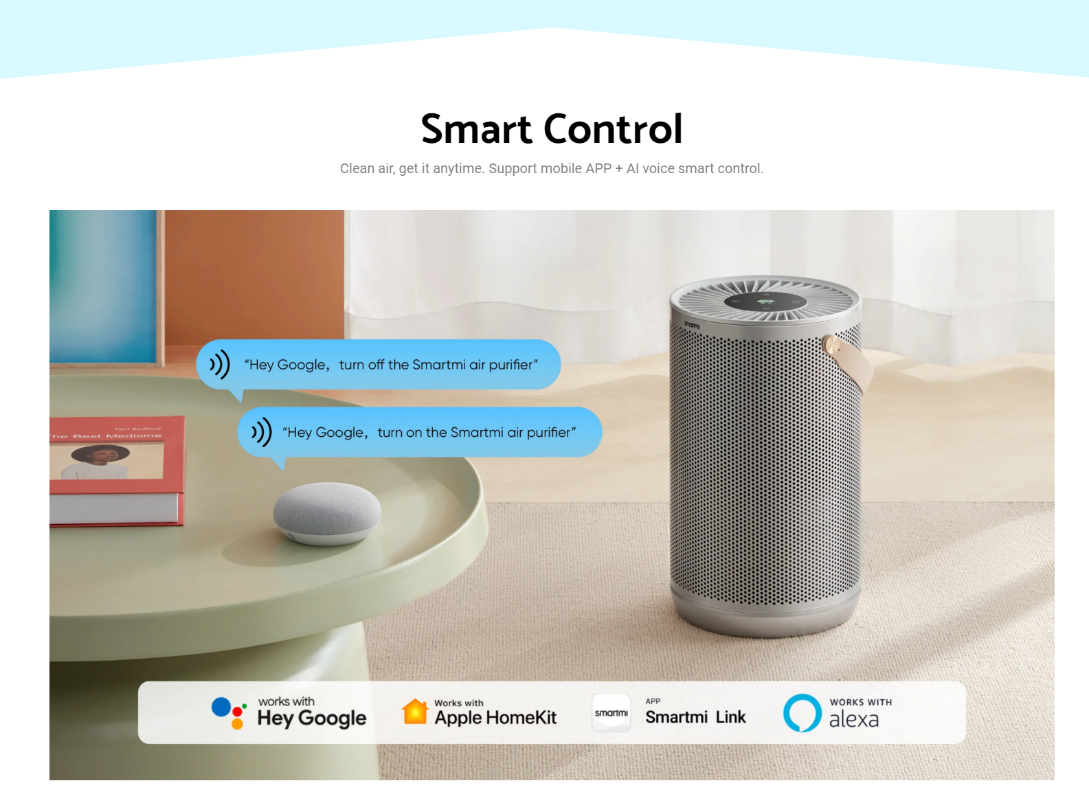 Smartmi Air Purifier P2 P1 High-Efficient Purification APP