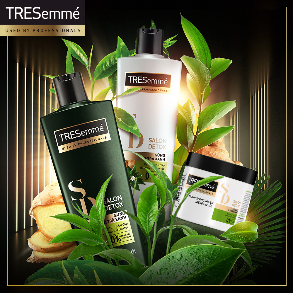 Combo TRESemmé Detox Tóc Chắc Khoẻ Dầu Gội 640g Dầu Xả 620g