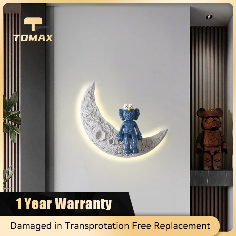 TOMAX Modern Luxury Porch Decoration – Artistic LED Wall Painting with Vertical Design, High-End Mural for Living Room & Entrance 【1-Year Warranty】 ราคา 4,624 บาท*ส่งฟรี