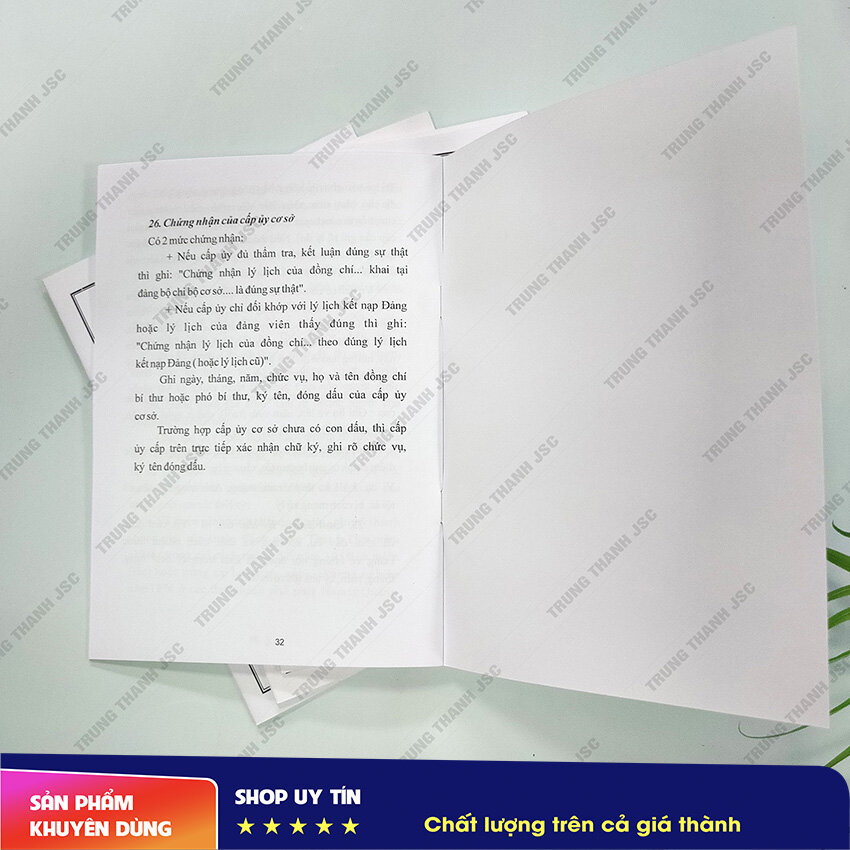 LÝ LỊCH ĐẢNG VIÊN mẫu 1-HSĐV ( Loại 24 trang, 28 trang và loại 32 trang ) - CHUẨN MẪU