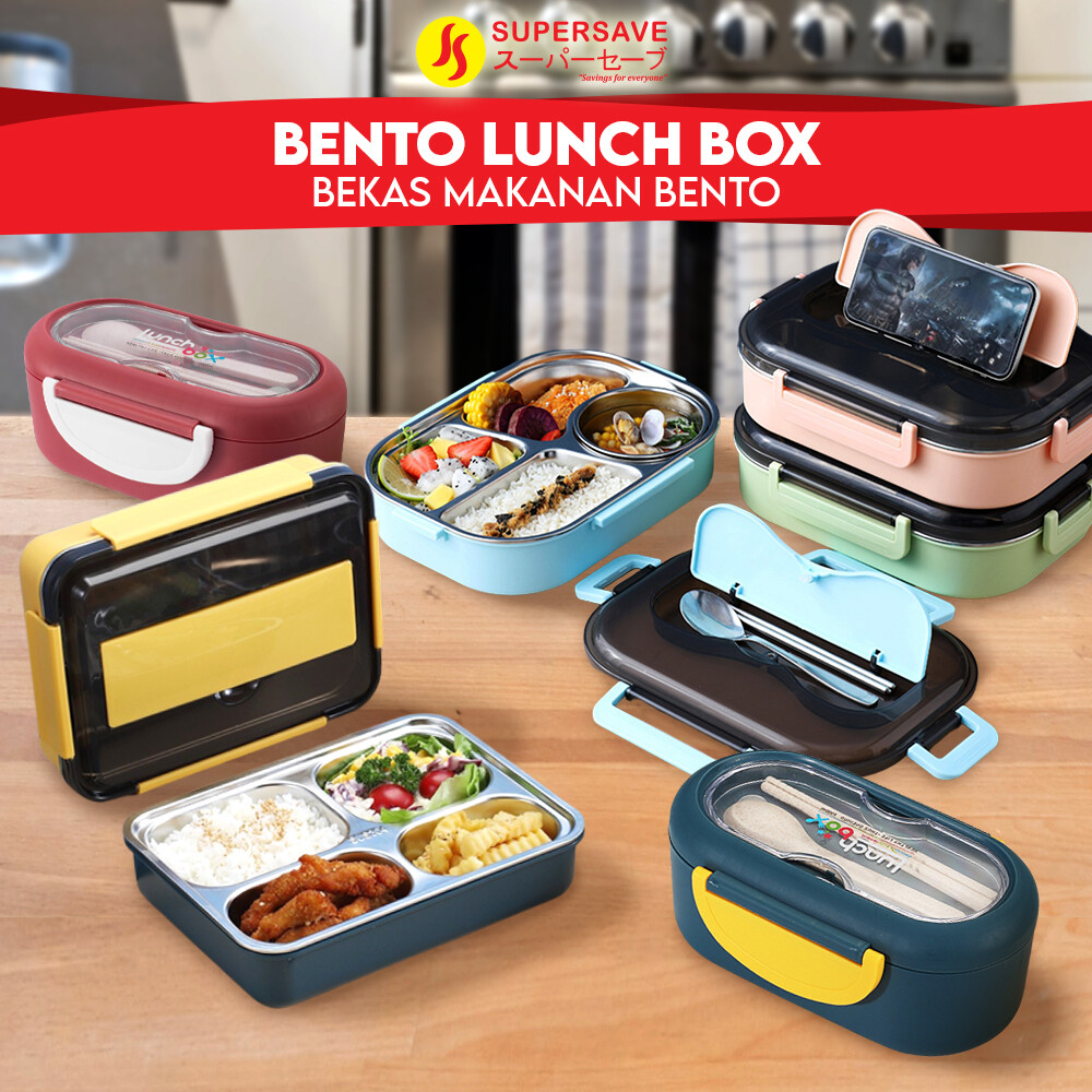 Gambar Lunch Box Bento Box Food Container with Stainless Steel Tray Food Warming Container Air Tight Air Seal Cover