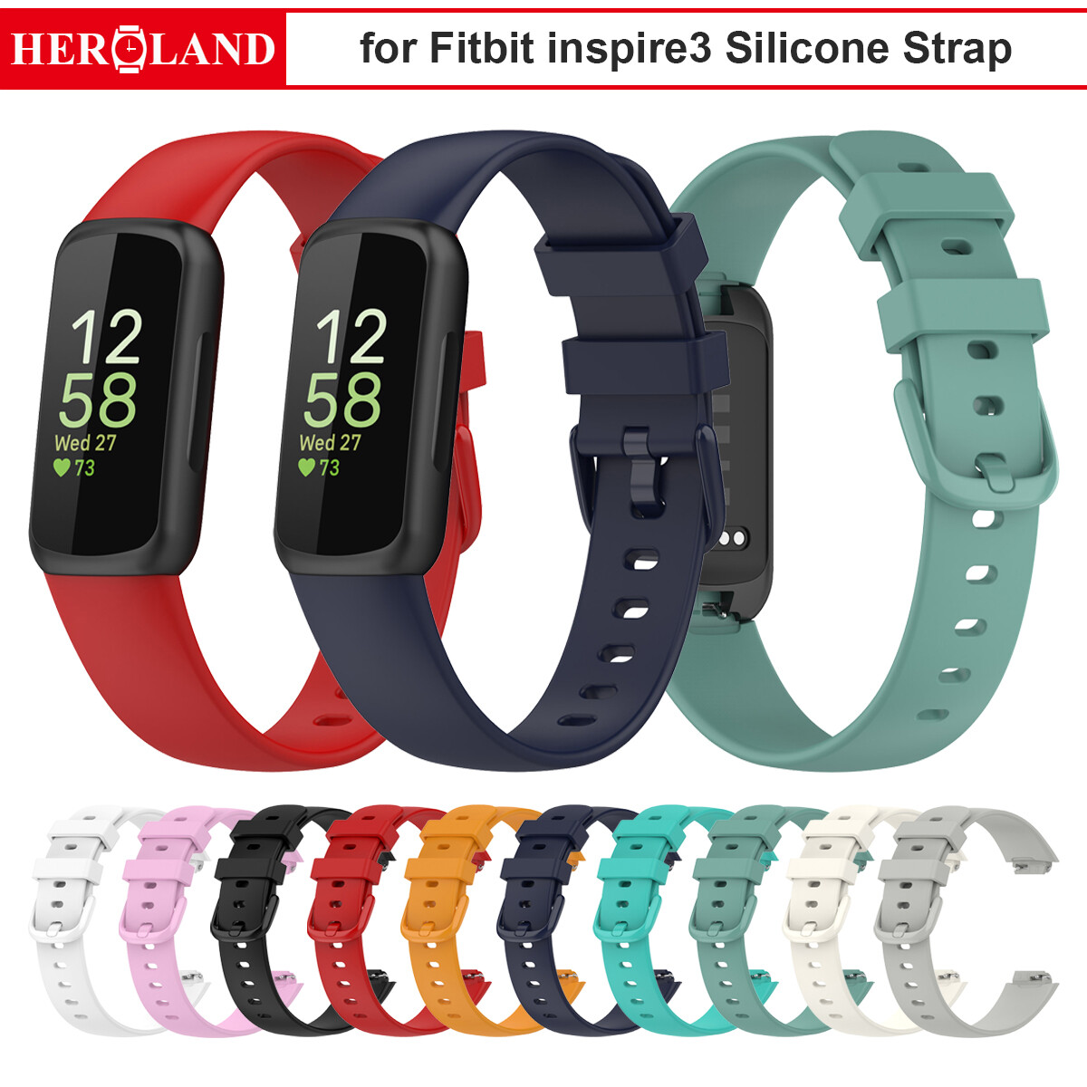 Cinturino In Silicone Trasparente Sostitutivo Per Fitbit Luxe, Inspire, Inspire HR, Inspire 2, Ace 2, Ace 3 – Confezione Da 3, Colori Vari