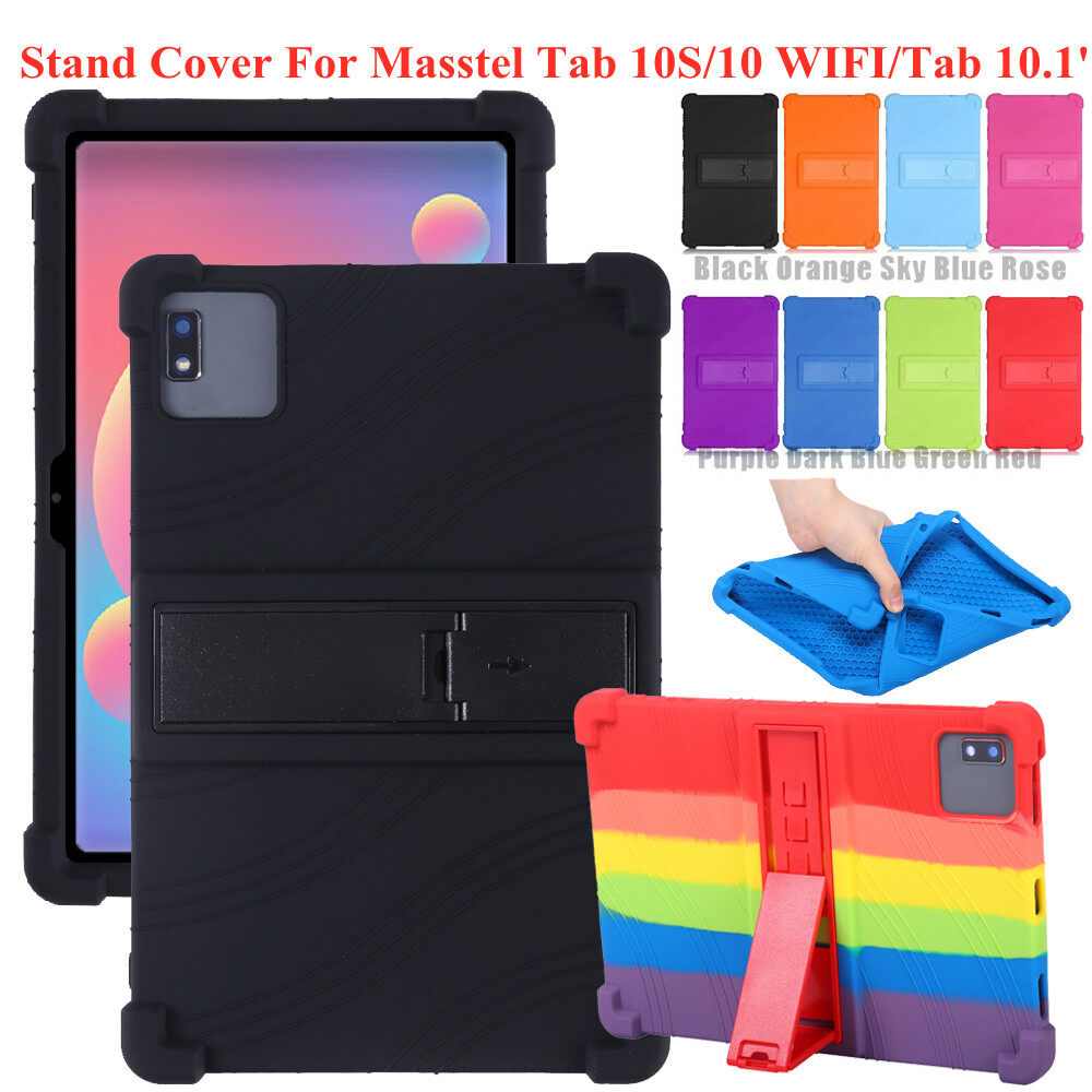 Cho Masstel Tab 10S 10.1 ''máy tính Bảng Máy Tính Masstel Tab 10.1 inch Vỏ silicon đứng Bìa trường h