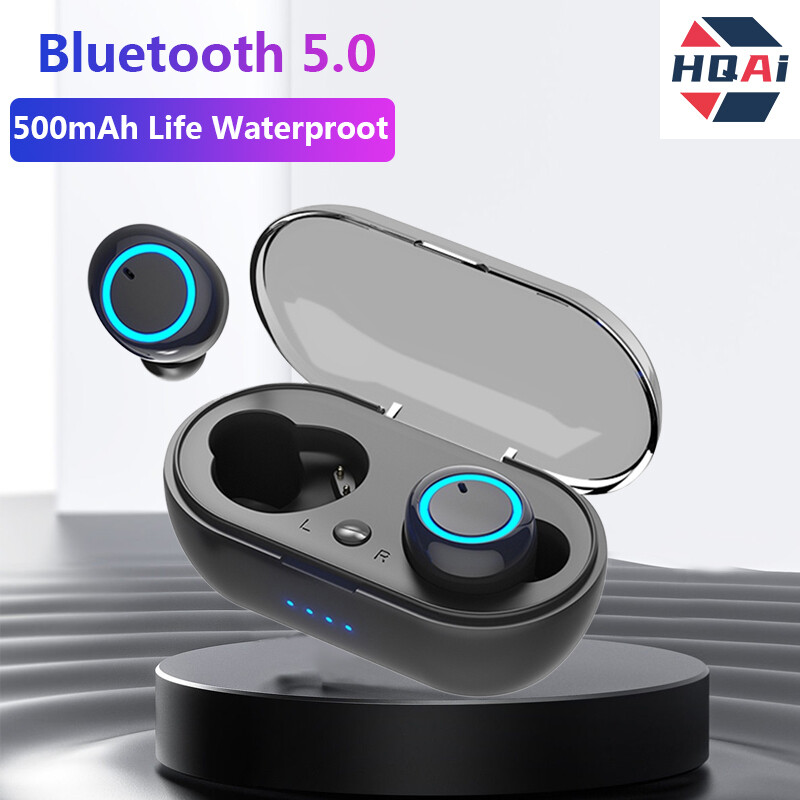 Hqai B60 Tai nghe Bluetooth Tai nghe bluetooth TWS không dây di động mini Tai nghe 5.0 cảm ứng