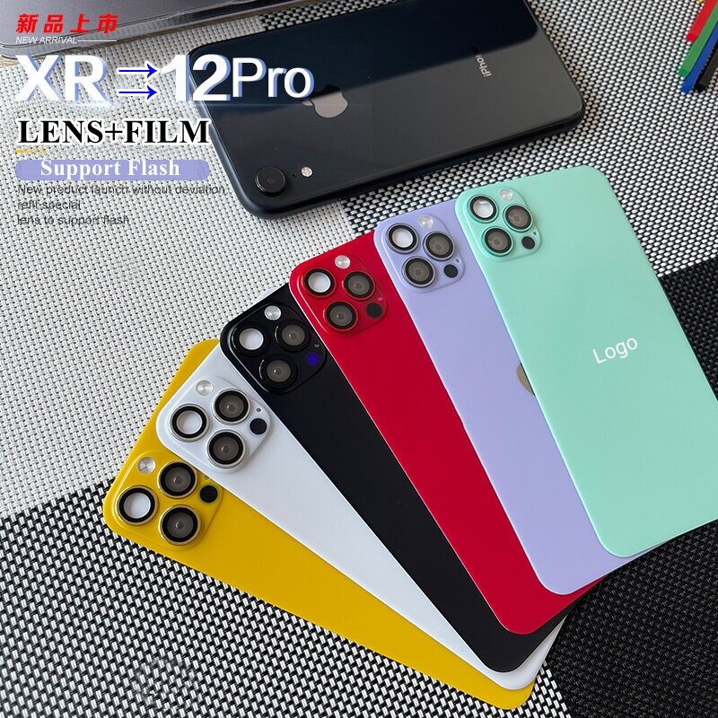 Cập Nhật, Dành Cho iPhone XR Thay Đổi Thành Miếng Dán Ống Kính 12 PRO MAX Miếng Dán Bảo Vệ Mặt Sau Vỏ Máy Ảnh Sửa Đổi, Ốp Điện Thoại XR Đến 12Pro