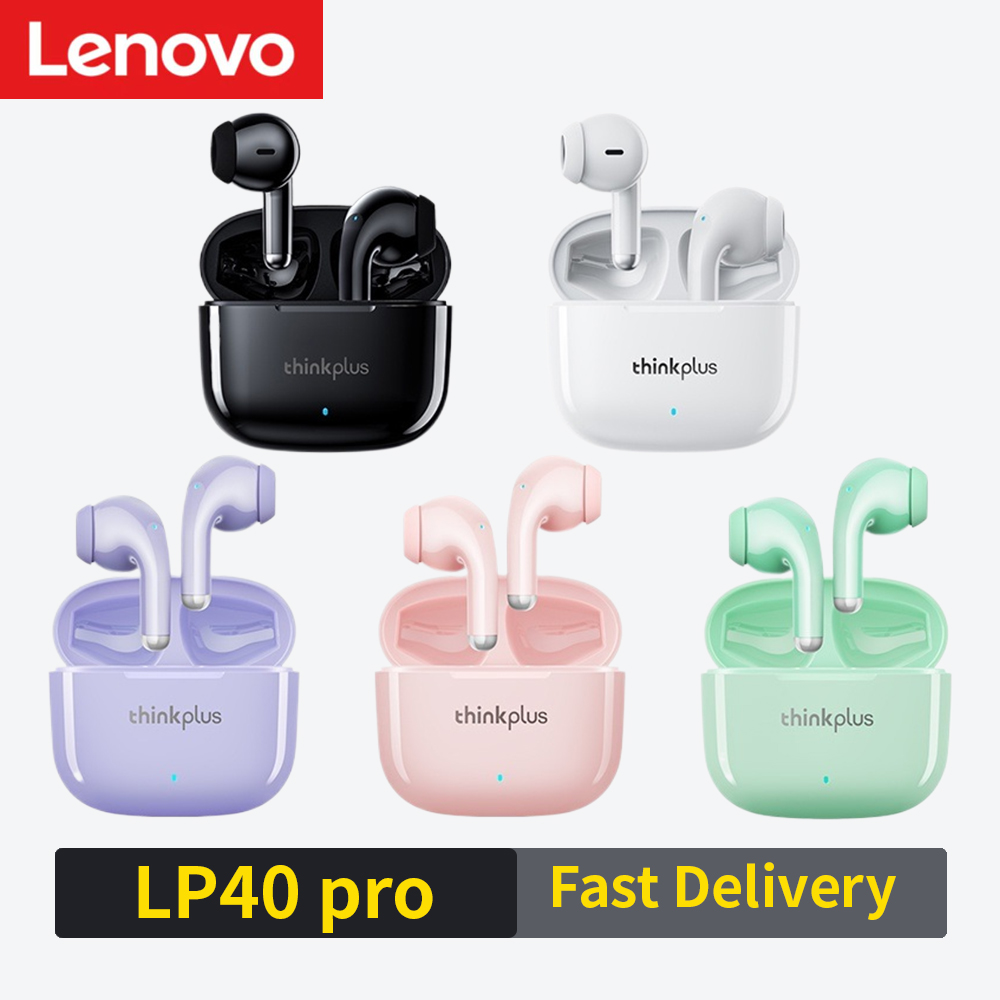 Lenovo Lp40 Pro TWS Tai nghe không dây Bluetooth 5.1 Thể Thao Tai nghe giảm tiếng ồn điều khiển bằng cảm ứng 250MAh Tai Nghe