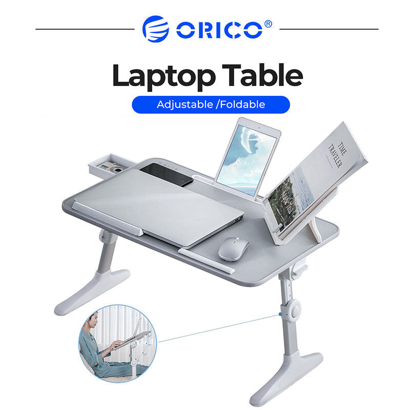 Bàn giường bàn máy tính xách tay orico có thể điều chỉnh bàn học đứng giường khay máy tính xách tay có thể gập lại bàn giá đỡ máy tính xách tay có ngăn kéo lưu trữ