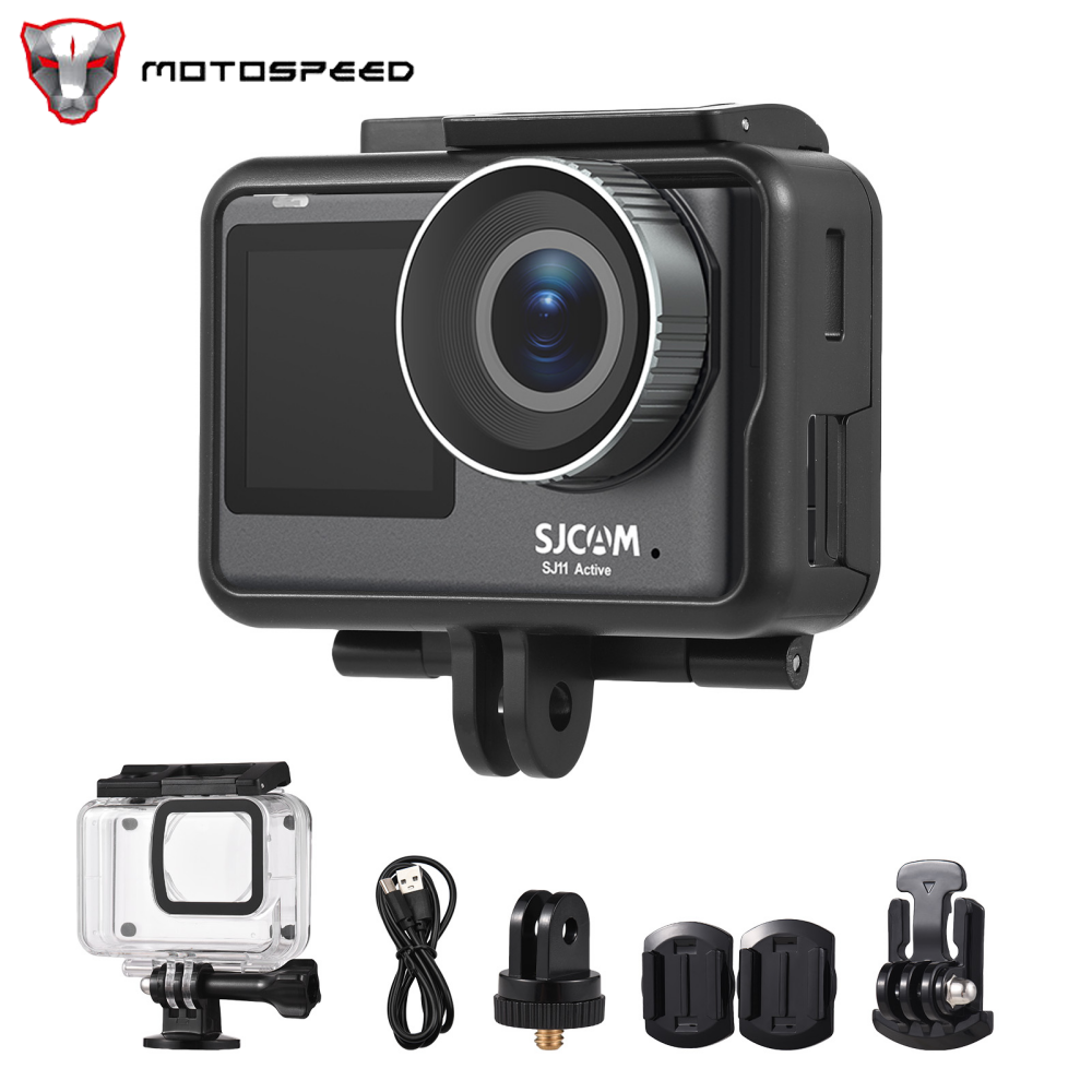 MOTOSPEED SJCAM SJ11Active Action Camera Portable Mini Camera 4K Ultra HD 20MP Waterproof Anti-shaking Dual Screen Support Live Streaming with Waterproof Case Adapters ราคา 4,859 บาท*ส่งฟรี