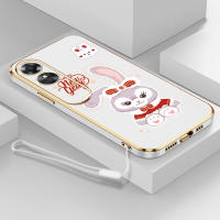 เคสโทรศัพท์ YBD สำหรับ OPPO A17 A17K A38 A18 A58 A98 F23 Reno 8T 4G 5G F23 A78 A1 Pro K11 4G 5G ดิสนีย์4G ลายการ์ตูน StellaLou ชุบฝาครอบป้องกันนุ่ม