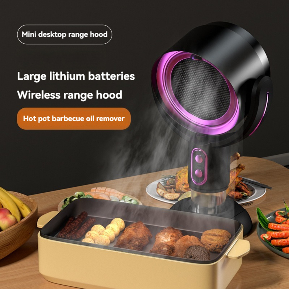 Portable Range Hood, Desktop Range Hood with Exhaust Fan, Detachable Aluminum Filter, Large Oil Collection Cup, Portable Kitchen Exhaust Fan for Indoor BBQ, Hot Pot ราคา 630 บาท*ส่งฟรี