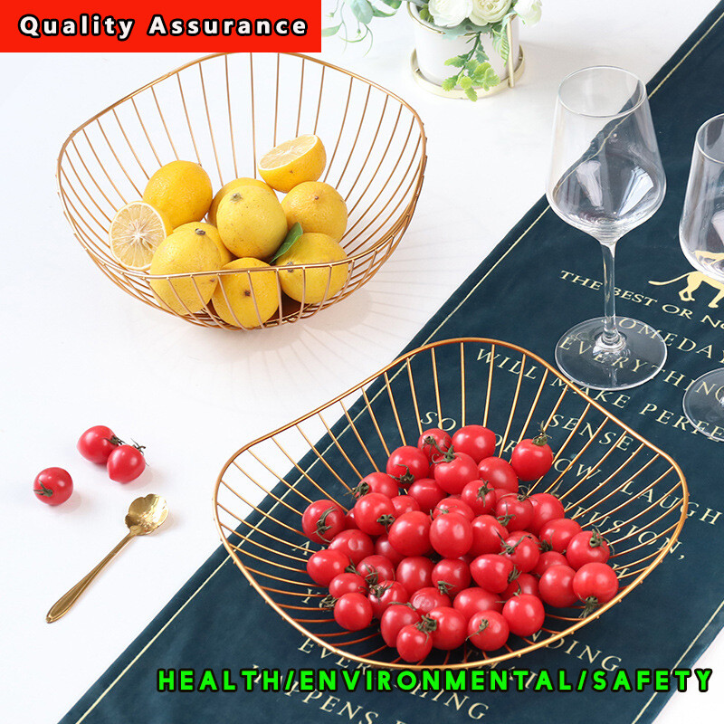 Gambar Geometric Fruit Plate Home Living Room Desktop Fruit Snack Storage Organize Fruit Basket