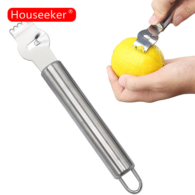 Houseeker dụng cụ bào vỏ chanh dụng cụ gọt vỏ chanh bằng thép không gỉ dụng cụ gọt vỏ cam chanh dụng cụ nhà bếp gọt vỏ trái cây