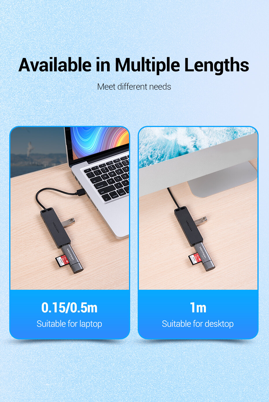 Bộ Chuyển Đổi Vention USB 3.0 HUB 5 Cổng Tốc Độ Cao Micro USB OTG