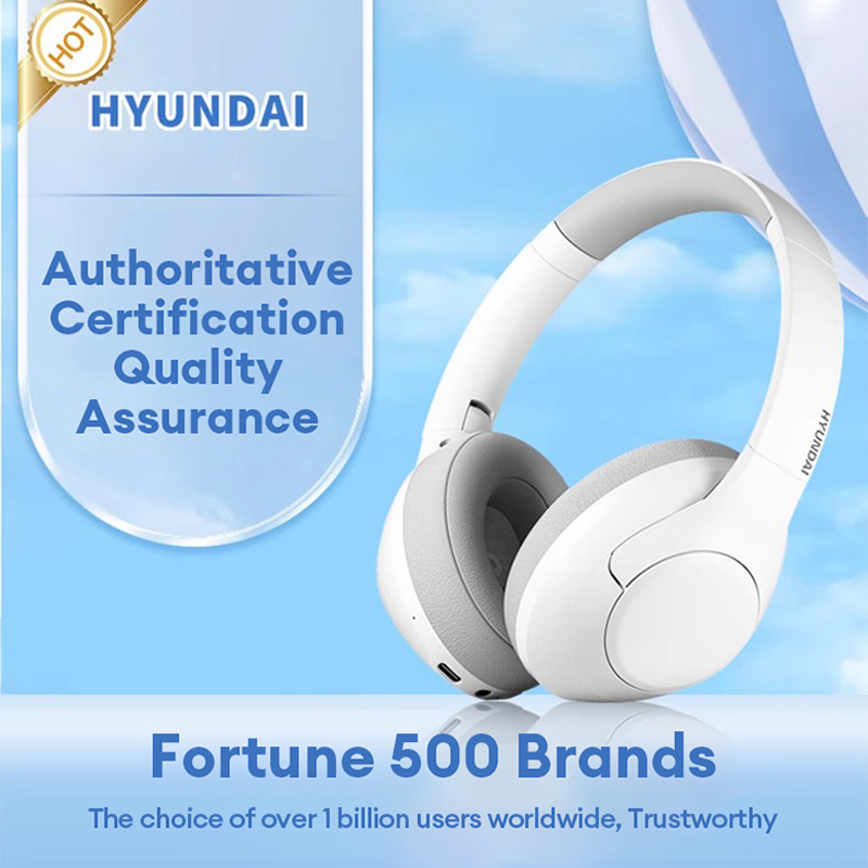 Hyundai HY-H04 Wireless Headphones Bluetooth Earphones Bluetooth 5.3 Stereo HiFi Music with Rotating Noise-Cancelling Microphone Sports Gaming Headset ราคา 776 บาท*ส่งฟรี