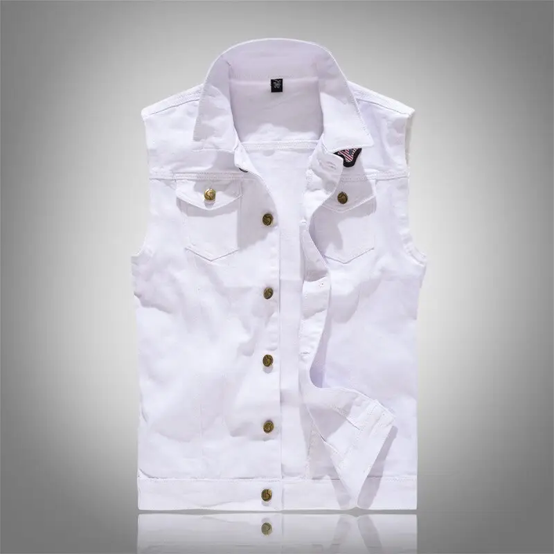 white denim ripped jacket