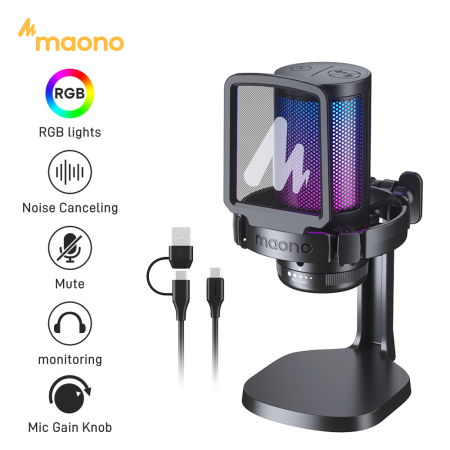 MAONO DM20 DGM20 Gaming Mic for PC and Type C Phone