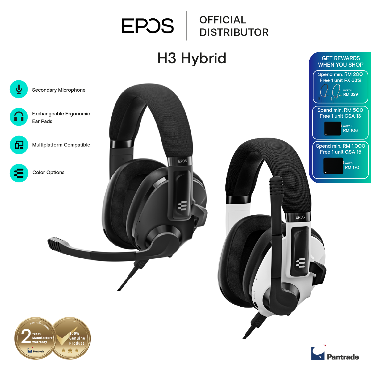 EPOS H6PRO Closed Acoustic Gaming Headset For Mobile Phone, PC / Soft  Phone, PS4, Xbox One, Nintendo Switch, Mac OSX, PS5, Xbox Series X | Lazada