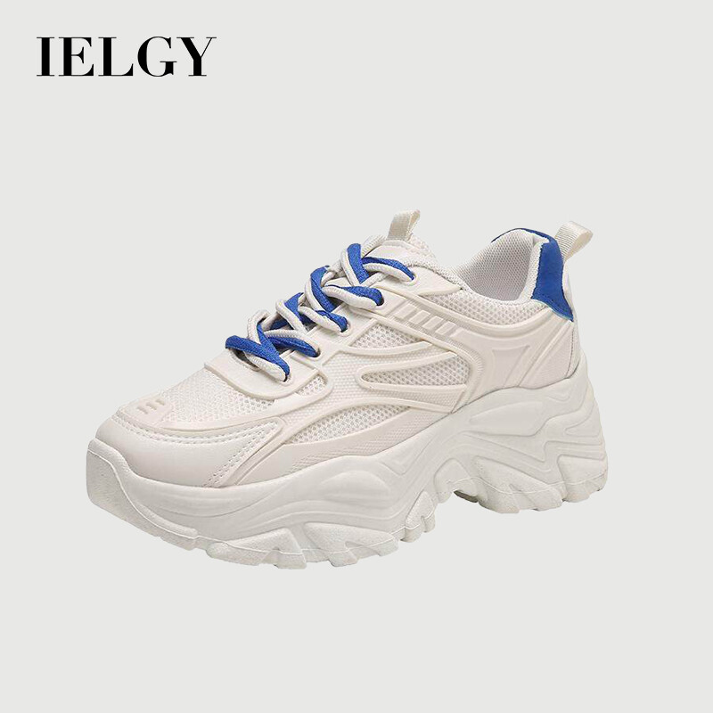 IELGY niche non-slip solid color sports casual daddy shoes women ราคา 565 บาท*ส่งฟรี