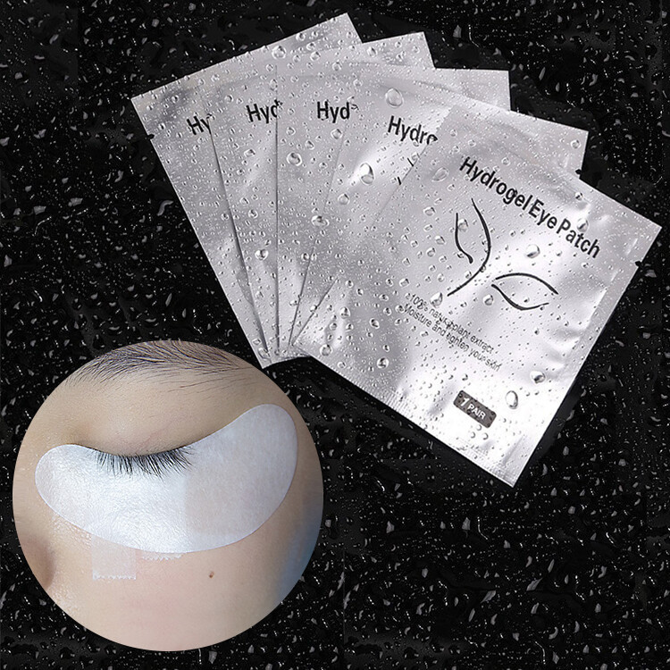 Gambar 50 pairs Lint Free Eyepatch Eyelash Extension Pad Lash Patch Lower Eyepad Hydrogel Eye Pads