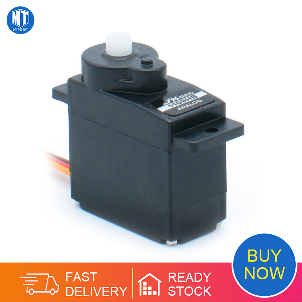Jx servo ps-1109hb 9.45g 1.89kg bánh răng nhựa lớn tương tự 9g servo cho xe hơi điều khiển từ xa 1/18 phụ tùng thuyền heli vs sg90