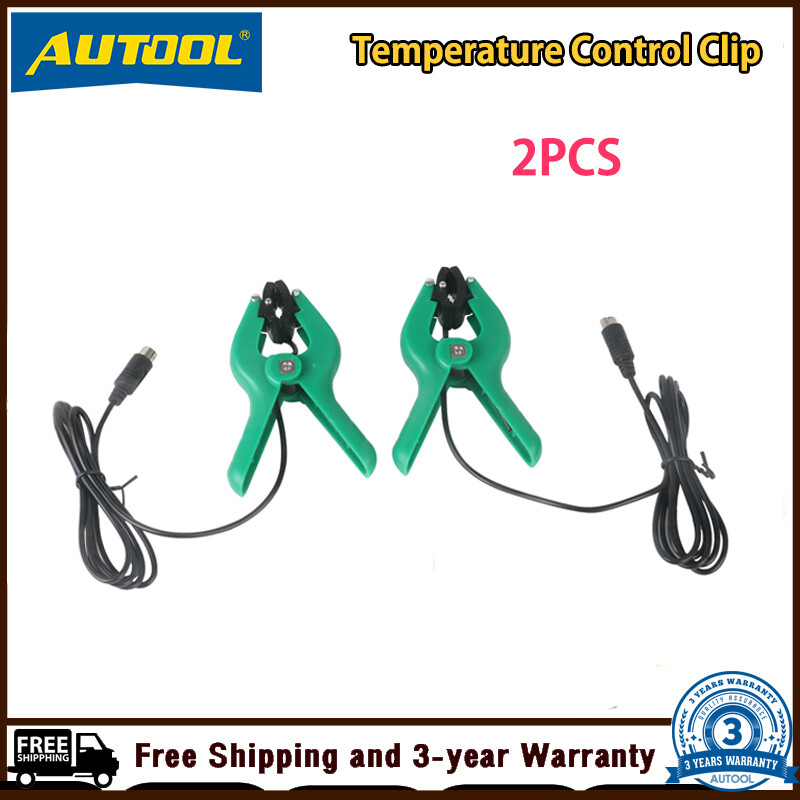 AUTOOL 2 Chiếc Kẹp Cảm Biến Nhiệt Kẹp Điều Khiển Nhiệt Độ Cho Môi Chất Lạnh Máy Điều Hòa Môi Chất Lạnh Máy Kiểm Tra Rò Rỉ Đồng Hồ Kiểm Tra