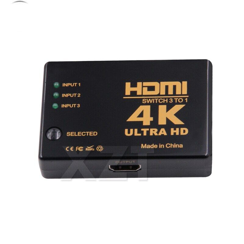 Bộ Chuyển Đổi HDMI 3 Cổng 4K X 2K 1080P Cho HDTV Xbox PS3 4 Ultra HD Bộ Chọn Công Tắc HDMI 3 Trong 1 Bộ Chia HDMI Cho Máy Chiếu Đa Phương Tiện 9