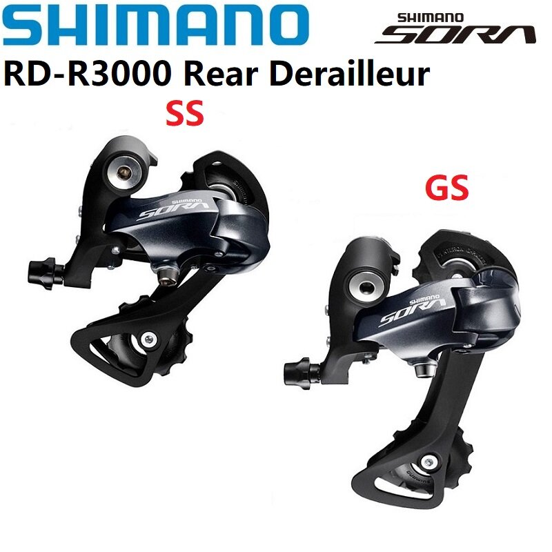 Shimano sora rd r3000 9 kecepatan ss gs pendek medium kandang rd-r3000 sepeda cùi đề phía sau swtich sepeda jalan 9s 9v