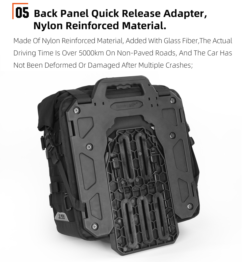 Rhinowalk Motorcycle Side Bag Waterproof 35L AntiTheft With Lock