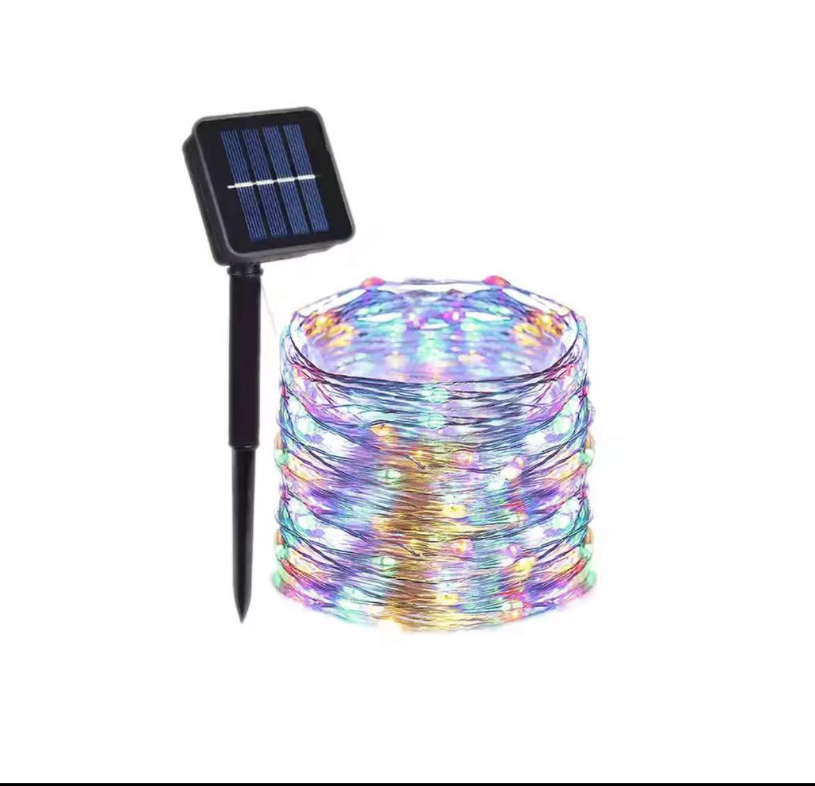 Christmas Solar Fairy Light 7M/12M/22M/32M 8Modes Outdoor Solar String Lights LED Copper Wire Lights Xmas Lights Waterproof Garden Tree Decoration