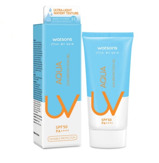Gambar Watsons Aqua UV Sun Protection Gel SPF50 PA++++ (50ml)