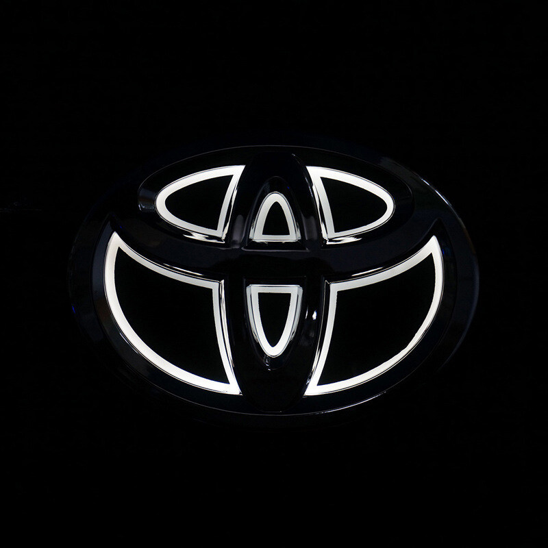 LED Toyota Logo LED Light Car Emblems Front Rear Bumper Modified Badge