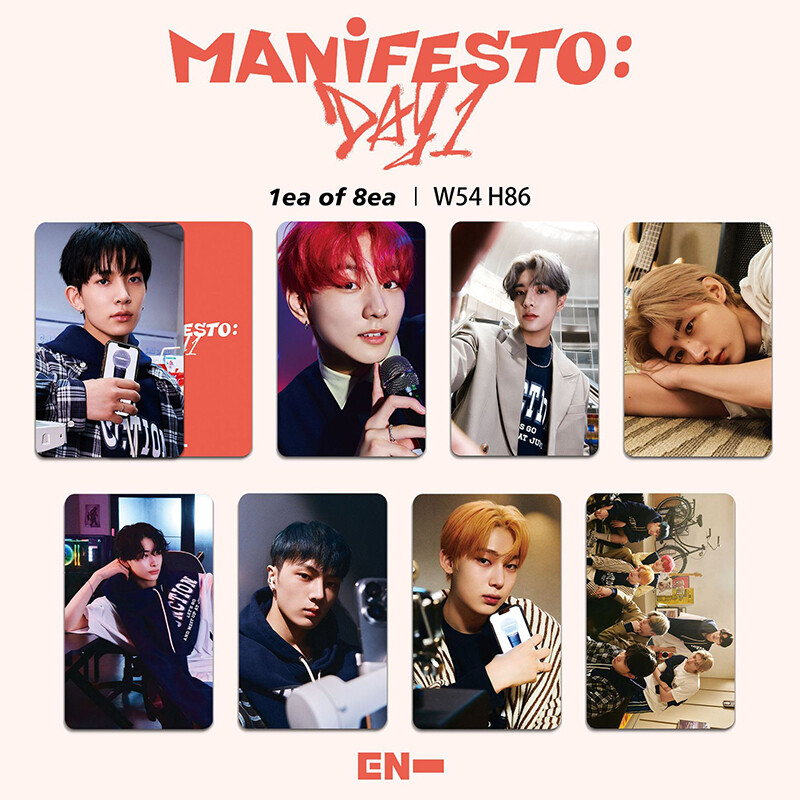 8pcs/set ENHYPEN photocards MANIFESTO: DAY 1 Album Fan collection