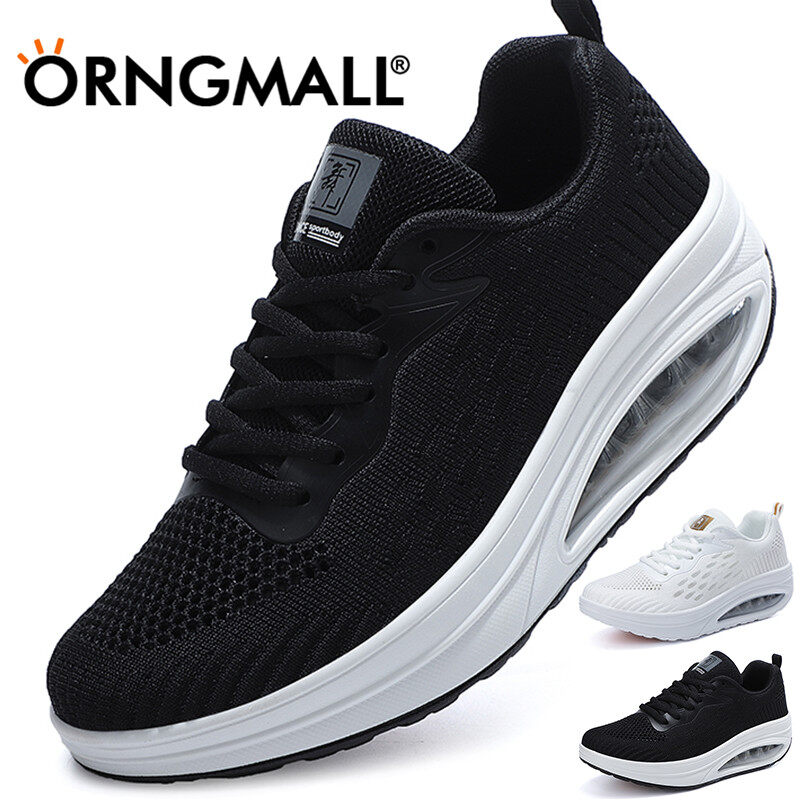 ORNGMALL Air Cushion Sneakers for Women High Quality Casual Shoes Fashion Sports Shoes Comfortable Breathable Women Sneakers Height Increase Shoes for Everyday All-match Street ราคา 1,230 บาท*ส่งฟรี