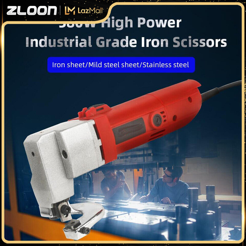 Zloon kéo cắt kim loại tấm chạy điện 580w dụng cụ cắt kim loại kéo cắt sắt kéo cắt để cắt sắt tấm thép mềm 2.5mm
