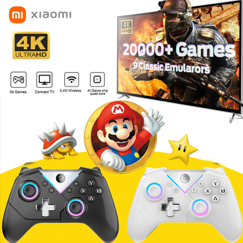 【1 year warranty+3D】Xiaomi Wireless Game Joystick PC Game Joystick RGB Game stick USB TV Mobile Game Joystick PC 3D Wireless Game Joystick Bluetooth Connection Programmable and Adjustable RGB Glare COD ราคา 854 บาท*ส่งฟรี