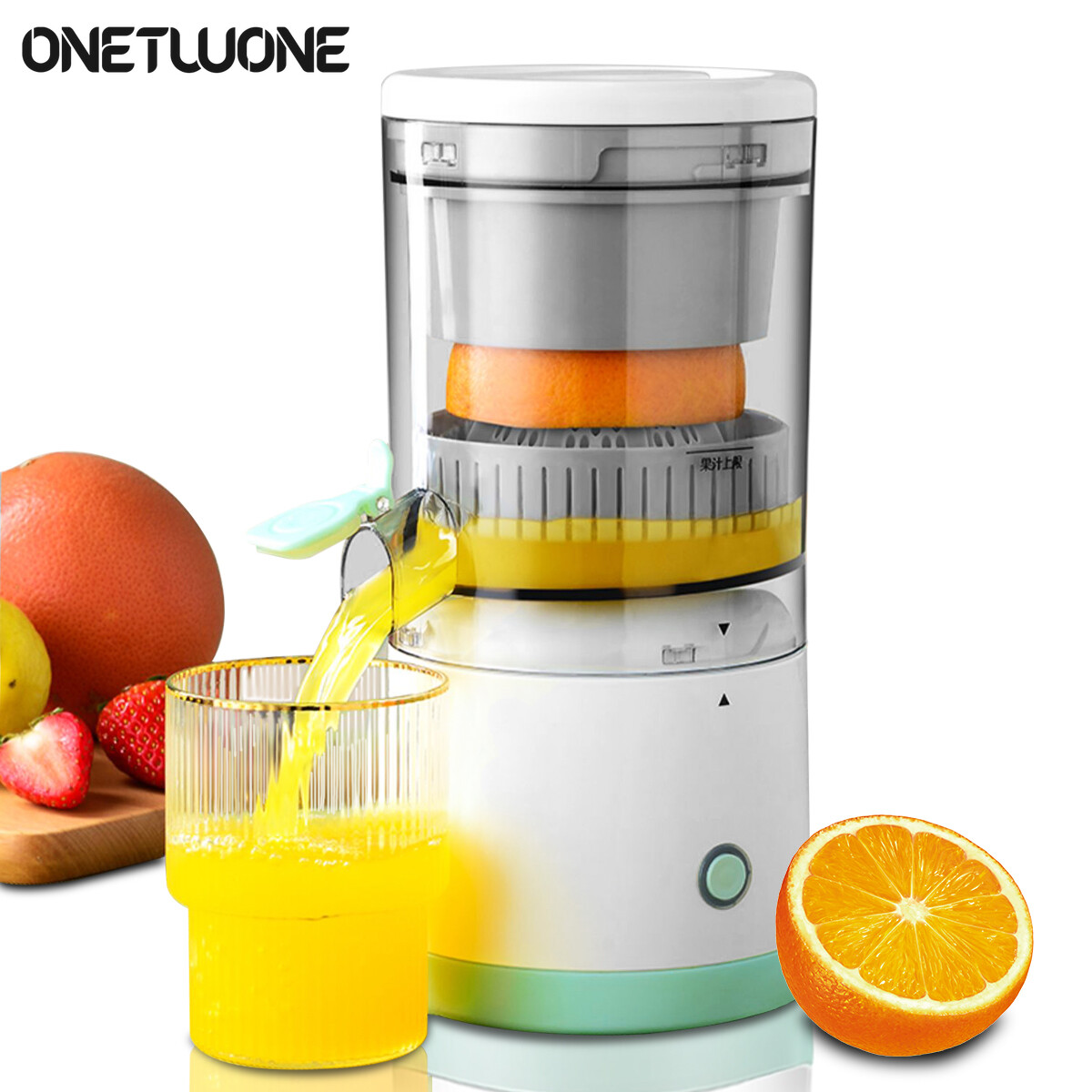 Onetwoen Juicer Machine,Electric Juicer for Whole Fruits and Vegetables Cold Press Slow Juicer 200W for Vegetables Celery Wheatgrass Watermelon Leafy Greens Carrot with Big Wide Chute | BPA Free ราคา 442 บาท*ส่งฟรี