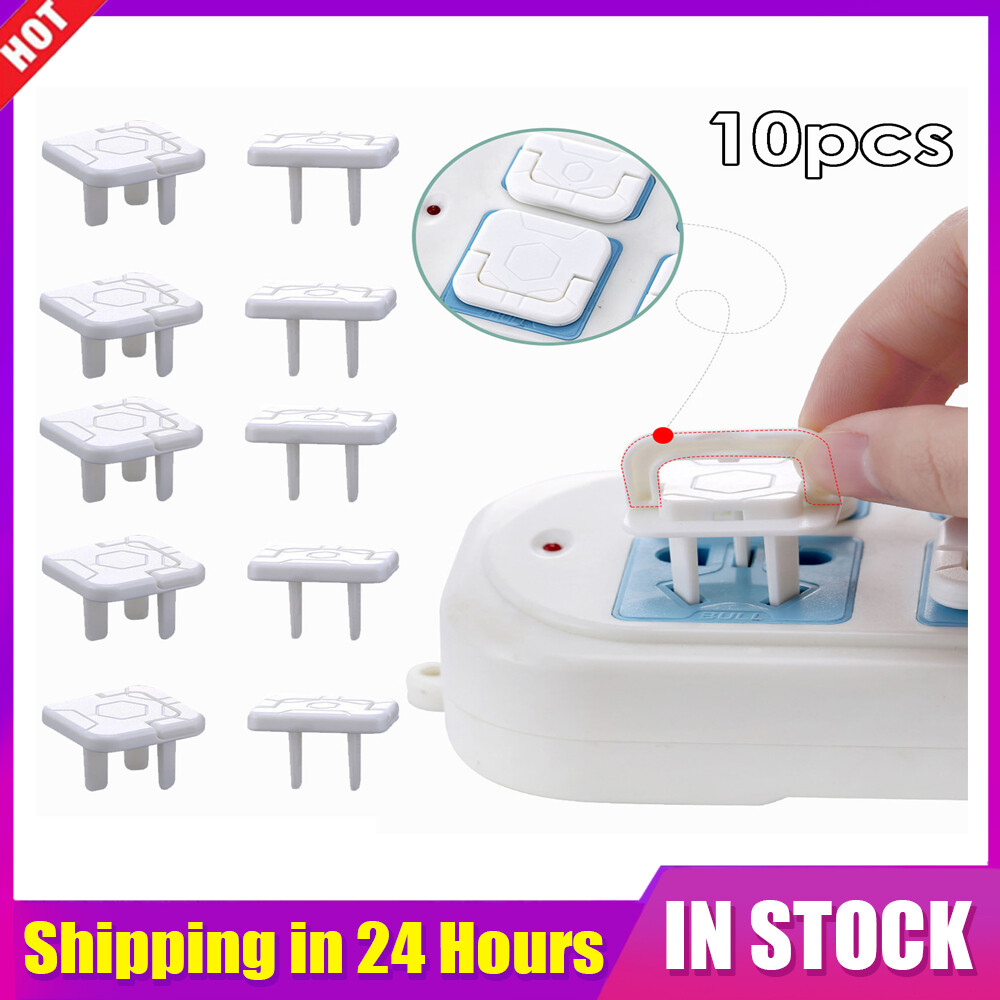 Ready Stock: 10Pcs Kids Child Safety Guard Plugs - Protection Against Electric Shocks, Mains Electrical Protector ราคา  3 บาท*ส่งฟรี