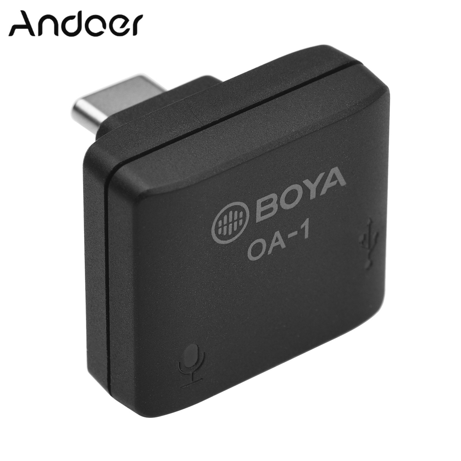 Boya bộ chuyển đổi âm thanh mini by-oa1 với cổng micro trs 3.5mm cổng sạc type-c thay thế cho dji osmo action