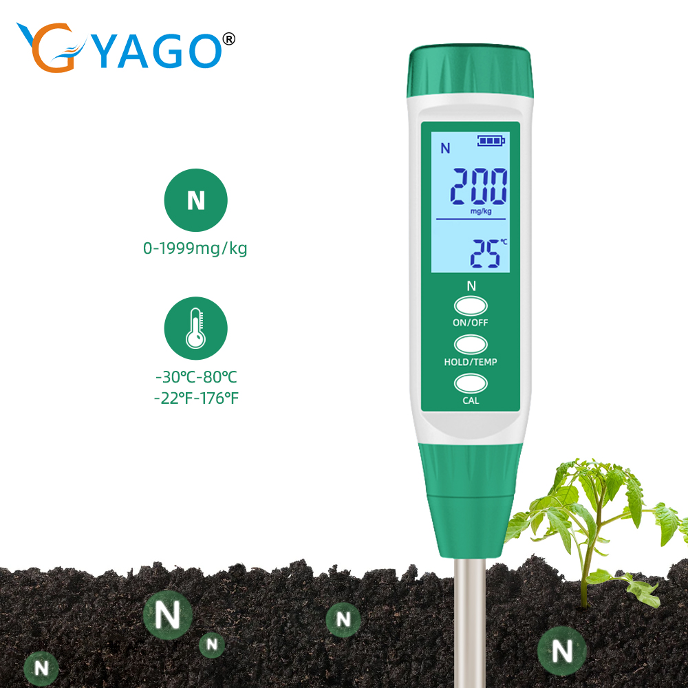 RCYAGO Soil NPK Analyser Meter Soil Detector, Nitrogen, Phosphorus, And Potassium Detector Potassium Detector Fertility Tester for Garden Farm ราคา 1,977 บาท*ส่งฟรี