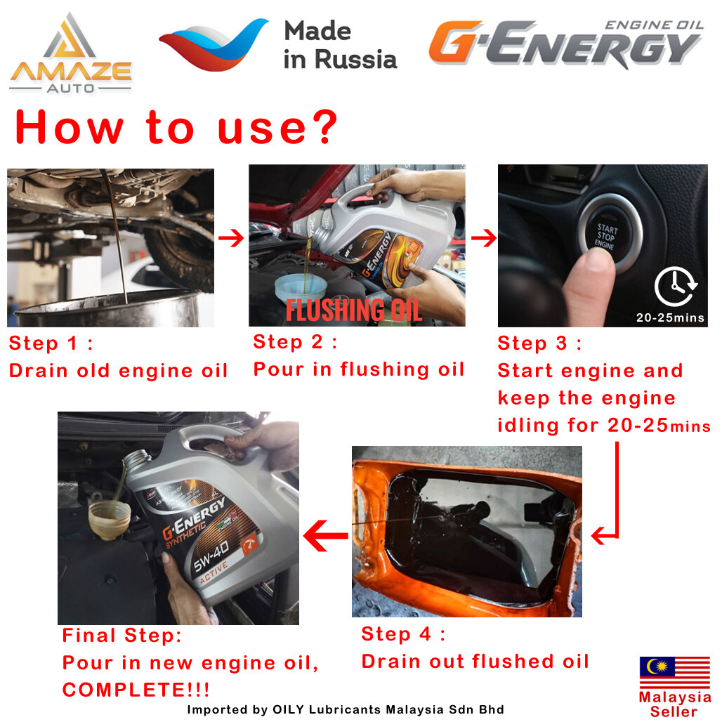 G-Energy Flushing Oil (4L) - flush your engine with clean oil