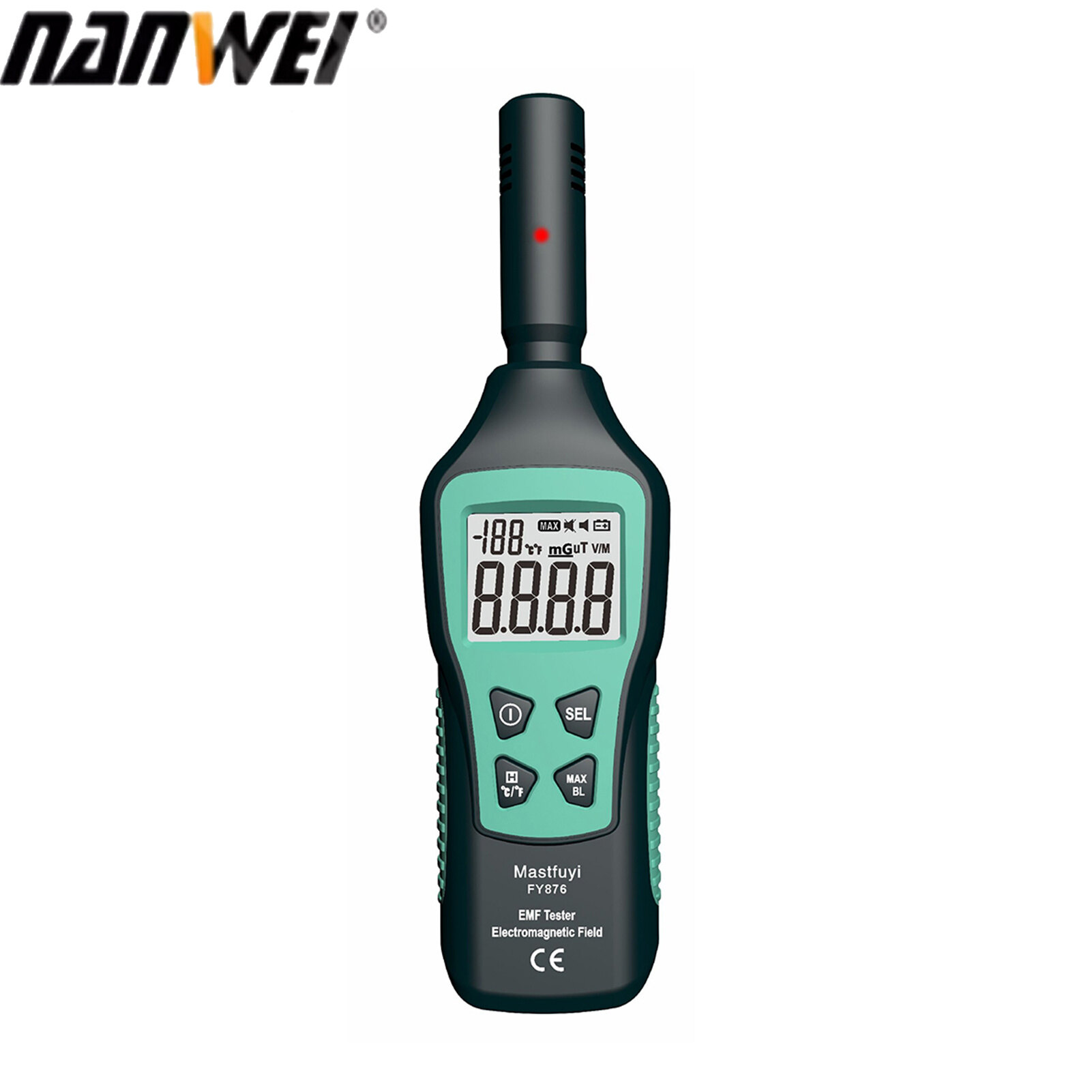 Nanwei mastfuyi máy đo emf máy dò bức xạ điện từ máy kiểm tra bức xạ sóng điện từ độ chính xác cao cầm tay gia dụng máy theo dõi bức xạ fy876 màu đen