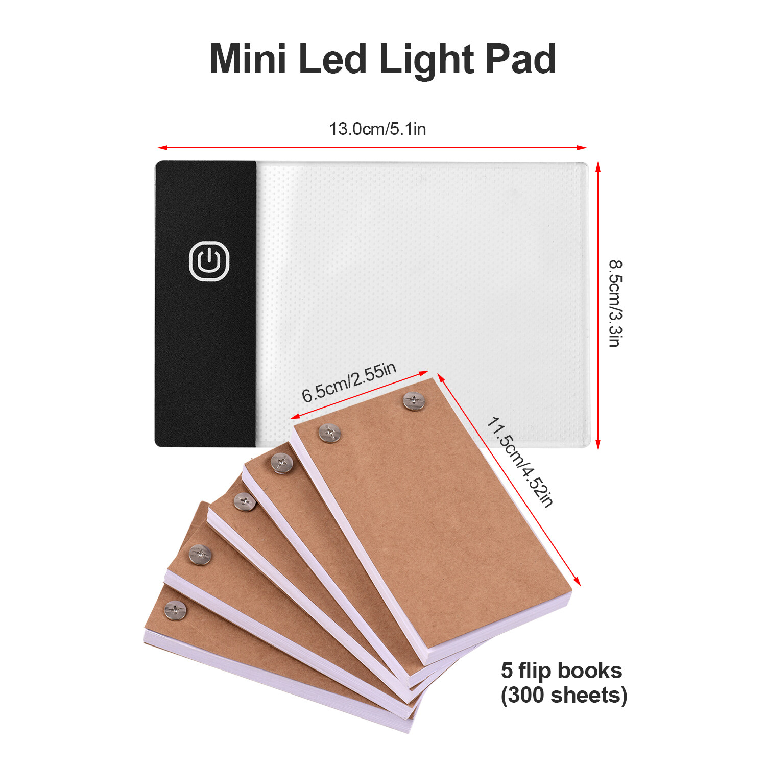 Flip Book Kit With Light Pad Led