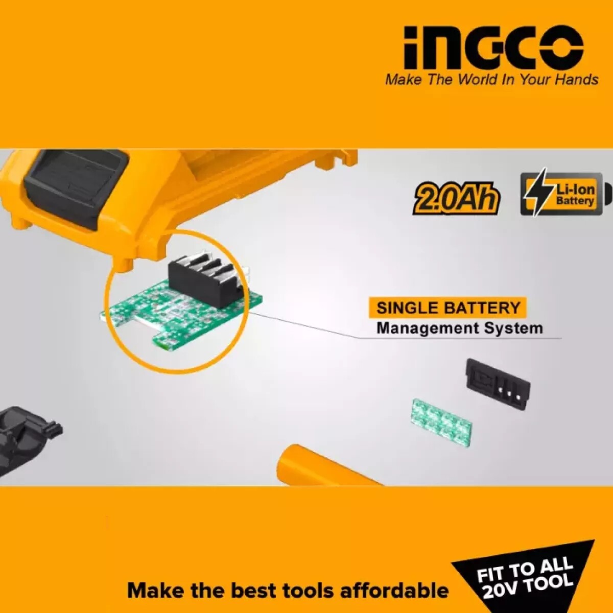 Lithium-ion Battery Pack 20v Ingco fbli20011