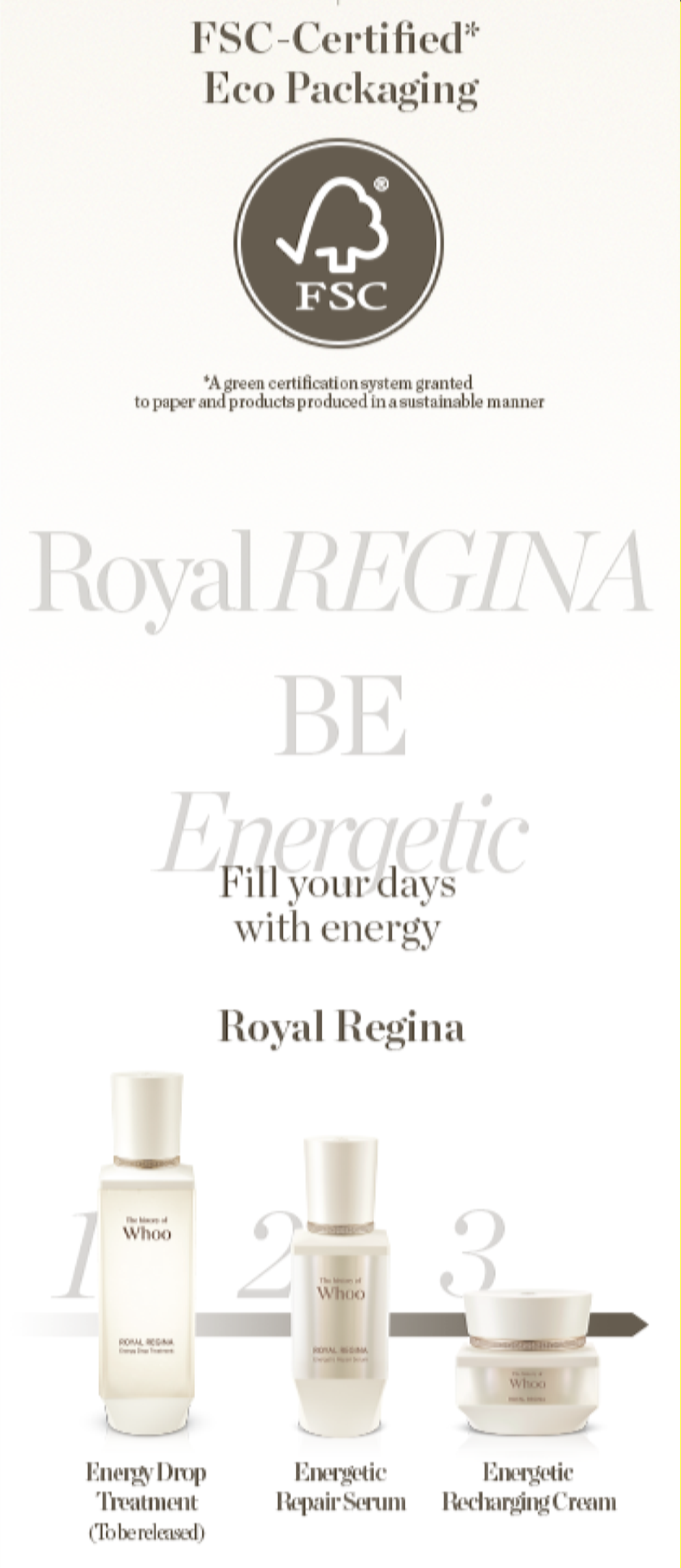 The History Of Whoo Royal Regina Energetic Recharging Cream – 60 X 1ml Samples, K-Beauty