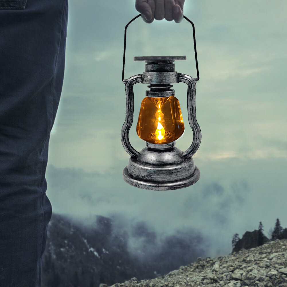 Đèn LED kiểu đèn dầu vintage sử dụng năng lượng mặt trời - INTL